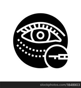 eye surgery glyph icon vector. eye surgery sign. isolated contour symbol black illustration. eye surgery glyph icon vector illustration