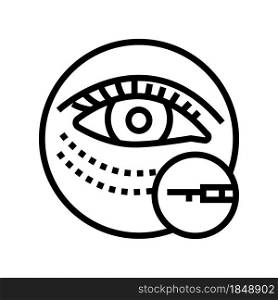 eye surgery line icon vector. eye surgery sign. isolated contour symbol black illustration. eye surgery line icon vector illustration