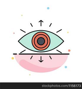 Eye, Symbol, Secret Society, Member, Abstract Flat Color Icon Template