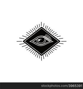 eye symbol theme. one eye symbol theme vector art illustration