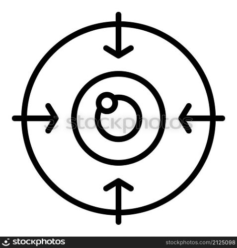 Eye target icon outline vector. Perception visual. Sensory process. Eye target icon outline vector. Perception visual