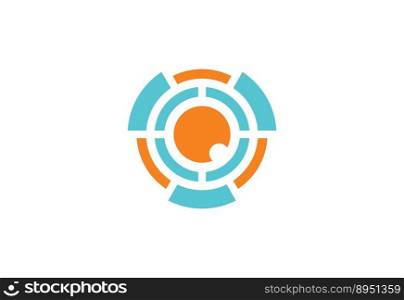 Eye technology logo vector image