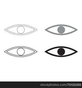 Eye the black and grey color set icon .. Eye it is the black and grey color set icon .