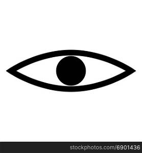Eye the black color icon