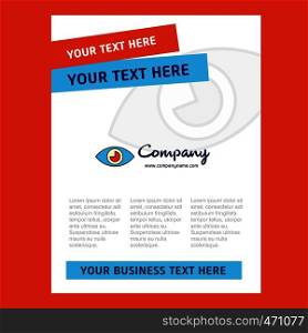 Eye Title Page Design for Company profile ,annual report, presentations, leaflet, Brochure Vector Background