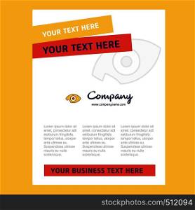 Eye Title Page Design for Company profile ,annual report, presentations, leaflet, Brochure Vector Background