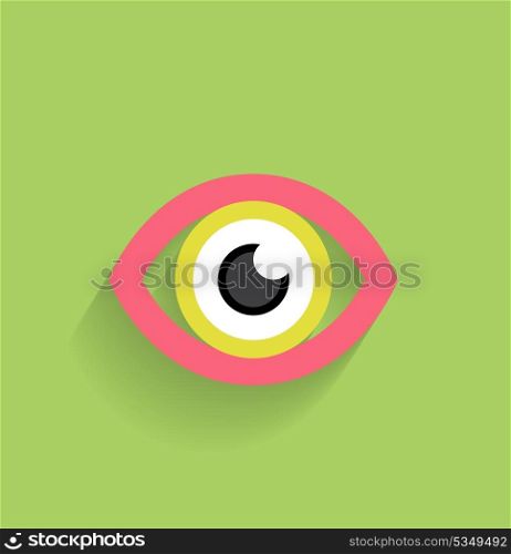 Eye vector icon flat modern design