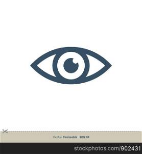Eye Vector Logo. Vision Icon Template Illustration Design. Vector EPS 10.