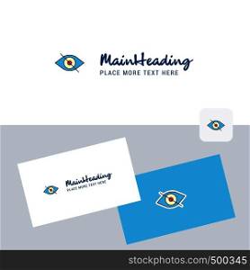 Eye vector logotype with business card template. Elegant corporate identity. - Vector