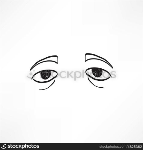 Eye vector sketch icon isolated on background. Hand drawn Eye icon. Eye sketch icon for infographic, website or app.