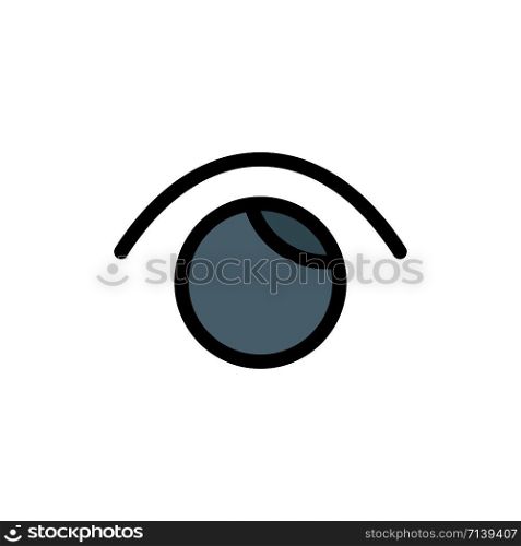 Eye, View, Watch, Twitter Flat Color Icon. Vector icon banner Template