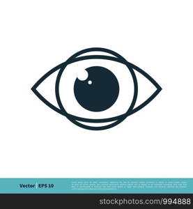 Eye Vision Icon Vector Logo Template Illustration Design. Vector EPS 10.