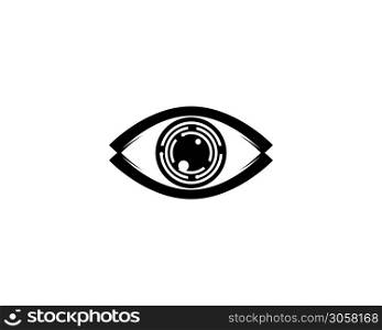 Eye visual logo vector illustration