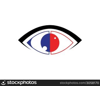 Eye visual logo vector illustration