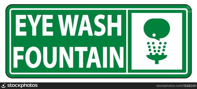 Eye Wash Fountain Sign Symbol Sign Isolate On White Background,Vector Illustration EPS.10