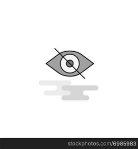 Eye Web Icon. Flat Line Filled Gray Icon Vector