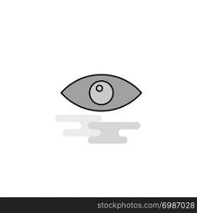 Eye Web Icon. Flat Line Filled Gray Icon Vector