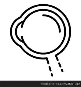 Eyeball icon. Outline eyeball vector icon for web design isolated on white background. Eyeball icon, outline style