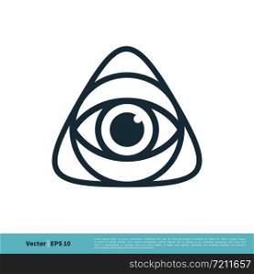 Eyeball, Vision Icon Vector Logo Template Illustration Design. Vector EPS 10.