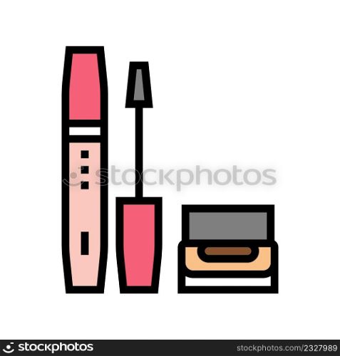 eyebrow gel color icon vector. eyebrow gel sign. isolated symbol illustration. eyebrow gel color icon vector illustration