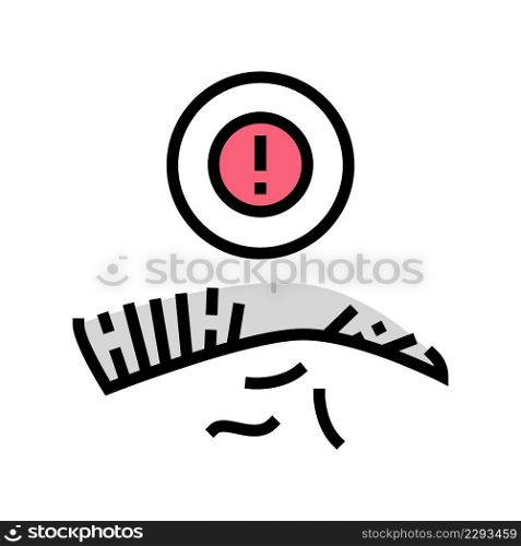 eyebrow hair loss color icon vector. eyebrow hair loss sign. isolated symbol illustration. eyebrow hair loss color icon vector illustration