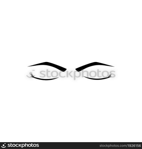 Eyebrow icon logo vector design
