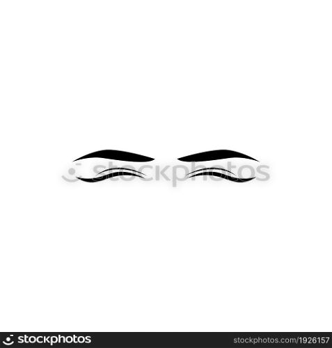 Eyebrow icon logo vector design