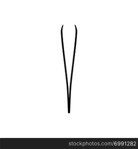Eyebrow tweezers, pincers icon. Vector illustration. Epilation and depilation. Skin Care and Health. Black icon flat style. Eyebrow tweezers, pincers icon. Epilation and depilation. Skin Care and Health. Black icon flat style