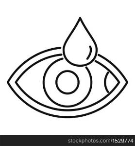 Eyedrop icon. Outline eyedrop vector icon for web design isolated on white background. Eyedrop icon, outline style
