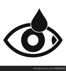 Eyedrop icon. Simple illustration of eyedrop vector icon for web design isolated on white background. Eyedrop icon, simple style