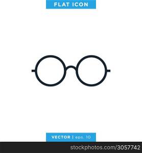 Eyeglass Icon Vector Design Template