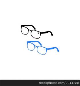 Eyeglass logo vector template illustration