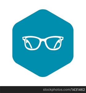 Eyeglasses icon in simple style on a white background vector illustration. Eyeglasses icon in simple style