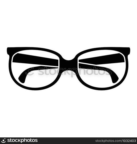 Eyeglasses icon. Simple illustration of eyeglasses vector icon for web design isolated on white background. Eyeglasses icon, simple style