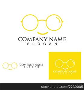 eyeglasses logo and symbol vector