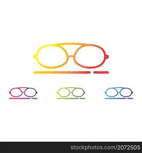Eyeglasses logo vector icon design