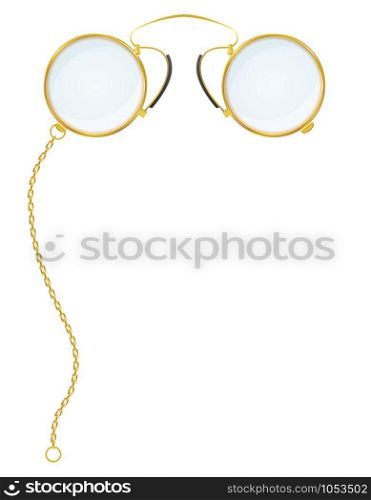 eyeglasses pince-nez vector illustration isolated on white background