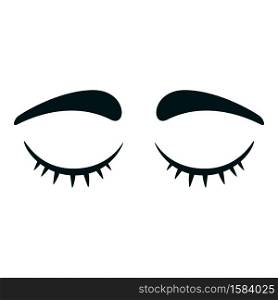 Eyelashes icon. Cartoon of eyelashes vector icon for web design isolated on white background. Eyelashes icon, cartoon style