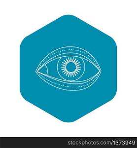 Eyelid surgery icon. Outline illustration of eyelid surgery vector icon for web. Eyelid surgery icon, outline style