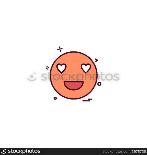 eyes heart smiley emoji icon vector design