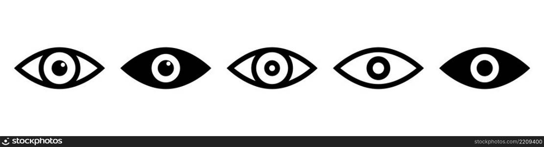 Eyes icon set simple design
