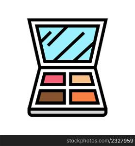 eyeshadow palette color icon vector. eyeshadow palette sign. isolated symbol illustration. eyeshadow palette color icon vector illustration