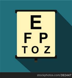Eyesight check icon. Flat illustration of eyesight check vector icon for web. Eyesight check icon, flat style