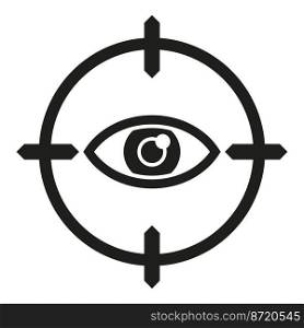 Eyesight icon simple vector. Visual care. Exam lens. Eyesight icon simple vector. Visual care