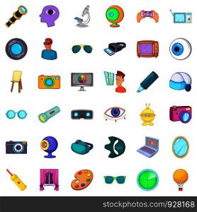 Eyesight icons set. Cartoon style of 36 eyesight vector icons for web isolated on white background. Eyesight icons set, cartoon style