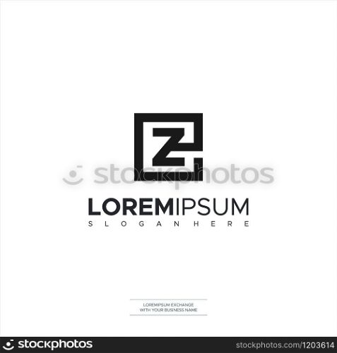 EZ E Z Letter Logo Design in Black Colors. Creative Modern Letters Vector Icon Logo Illustration EPS 10 Symbols, Icon Vector Illustration
