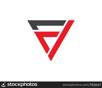 F Letter Alphabet font logo vector design