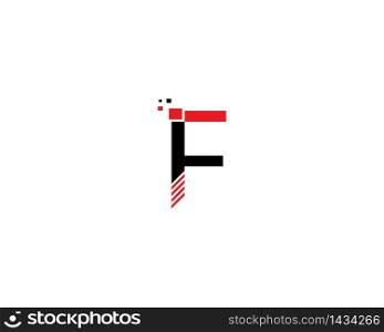 F letter business icon template