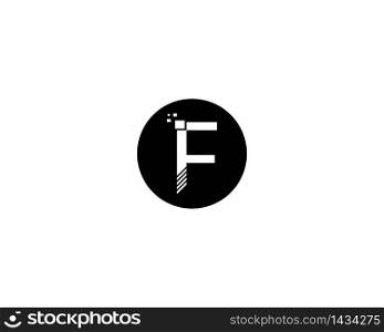 F letter business icon template
