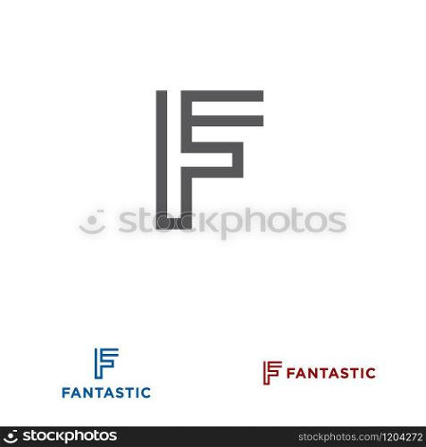 F letter design concept for business or company name initial
